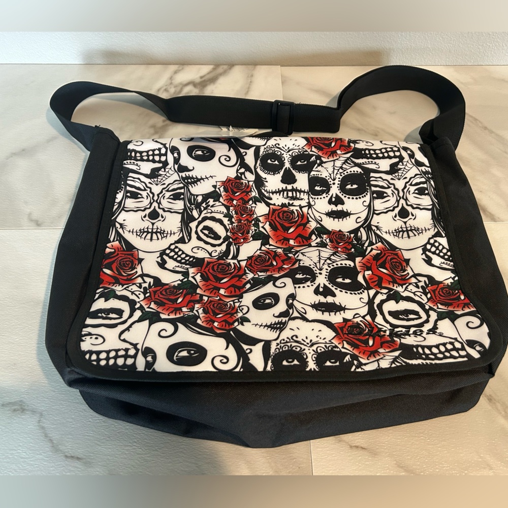 Dickies Skulls and Roses Messenger/Laptop Bag